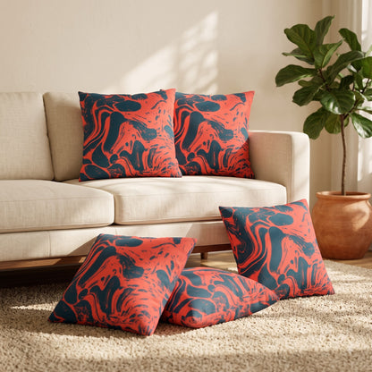 Molten Tide Abstract Velvet Cushion Cover