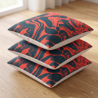 Molten Tide Abstract Velvet Cushion Cover