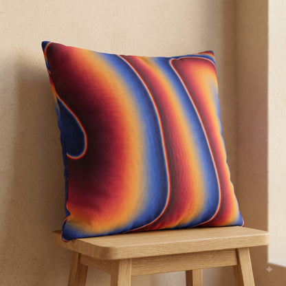 Sapphire Ember Flow Cushion Cover