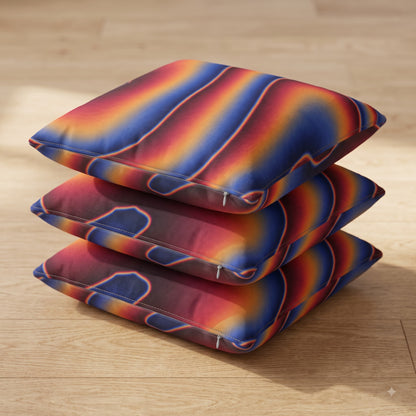 Sapphire Ember Flow Cushion Cover