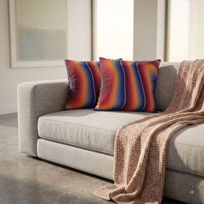 Sapphire Ember Flow Cushion Cover