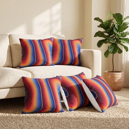 Sapphire Ember Flow Cushion Cover